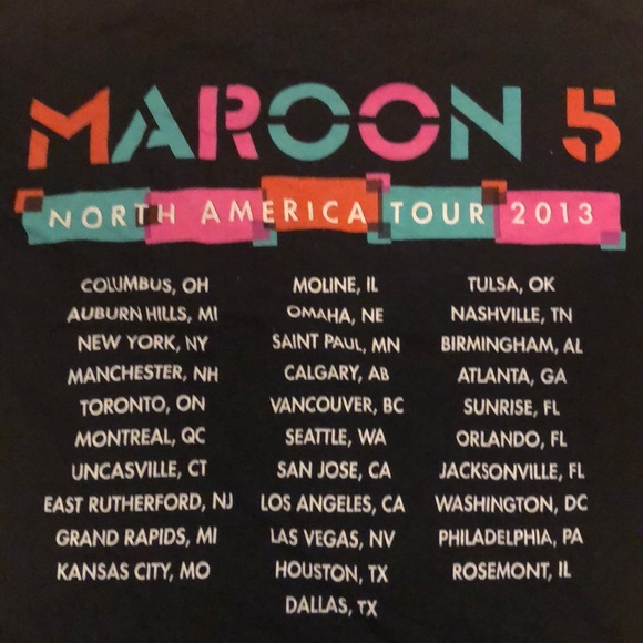 Maroon 5 Tour 2013 Official Band Merch Men’s S - Picture 4 of 4